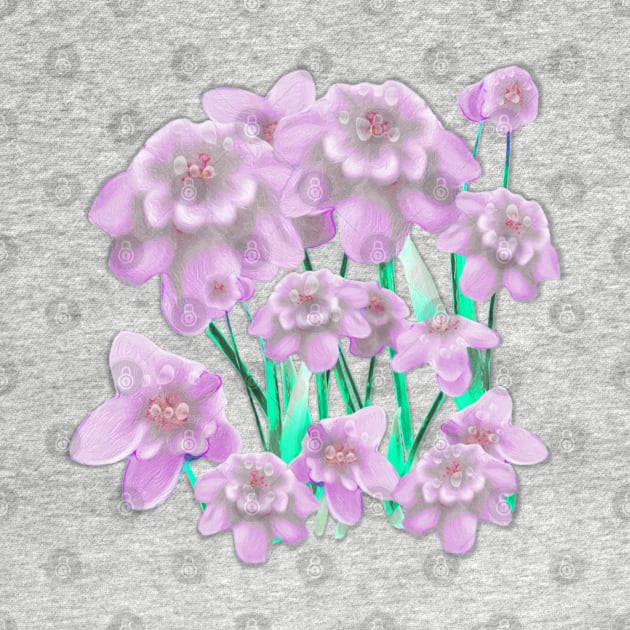 Soft Lilac Flowers and Dew Drops by KC Morcom aka KCM Gems n Bling aka KCM Inspirations